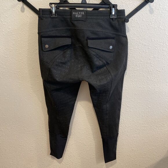 Halter Ego Full Seat Breeches Riding Pants Womens Size 32 Gray Equestrian - Picture 11 of 13